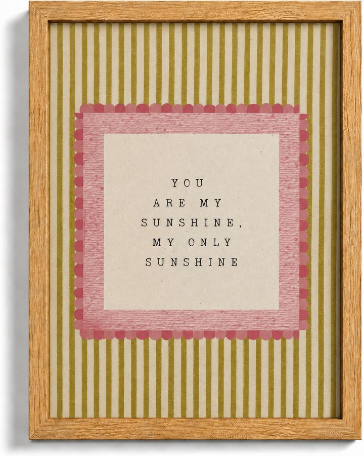 You Are My Sunshine — Wood Framed Wall Art